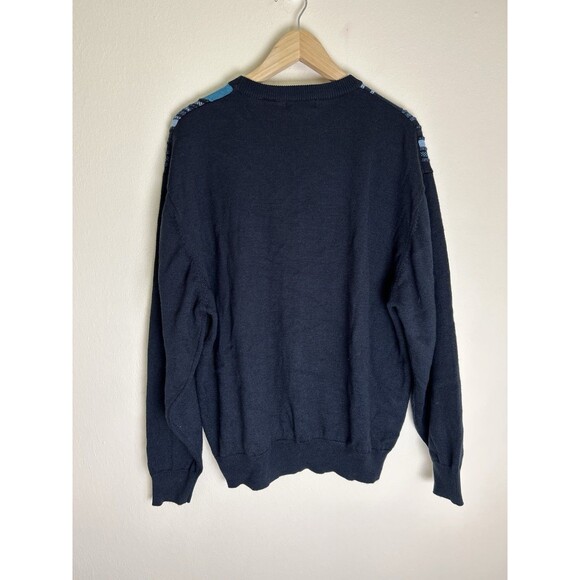 Vintage 90s Cellinni Coogi Style Biggie Sweater Sz XXL 3D Knit Men’s Multicolor - Picture 3 of 4